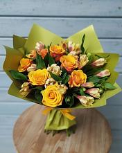 Букет цветов из:  Альстромерии и Розы в Хрущево