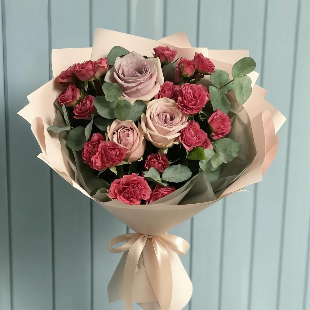 Букет цветов из: Гвоздики и Розы в Хрущево