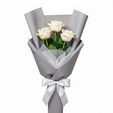 Букет 3 белые розы #REPLACE_PRED# Хрущево