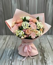 Букет цветов из:  Гвоздики, Розы и Хризантемы в Хрущево