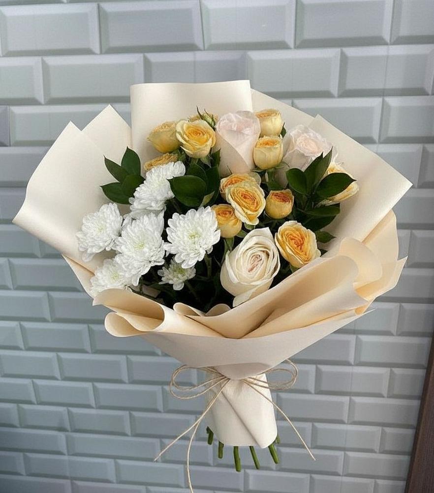 Букет цветов из: Розы и Хризантемы в Хрущево