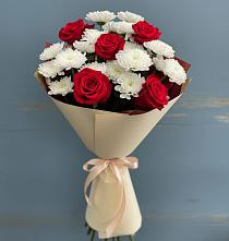Букет цветов из:  Розы и Хризантемы в Хрущево