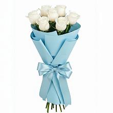 Букет 7 белых роз Проуд в Хрущево