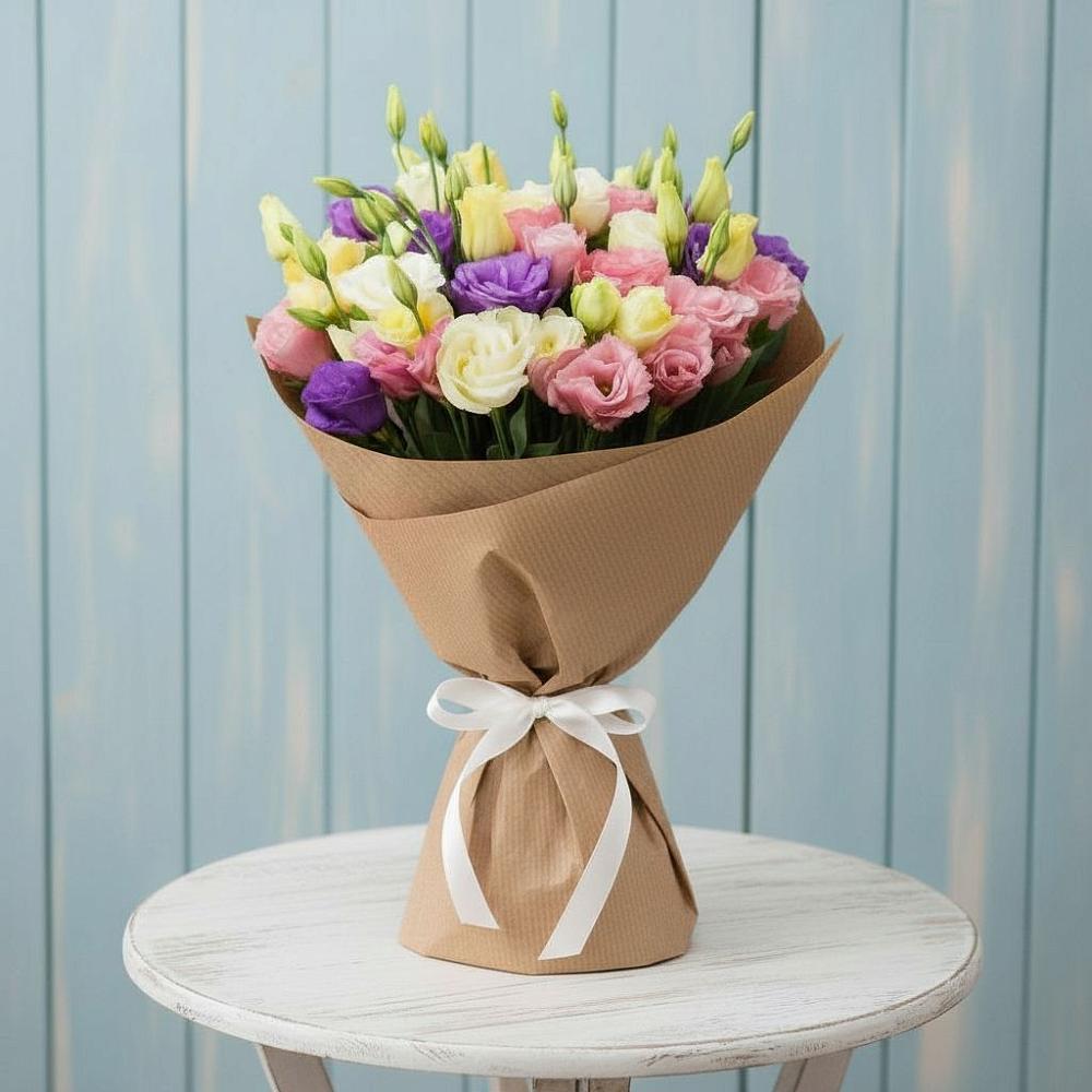 Букет цветов из: Лизиантусы в Хрущево