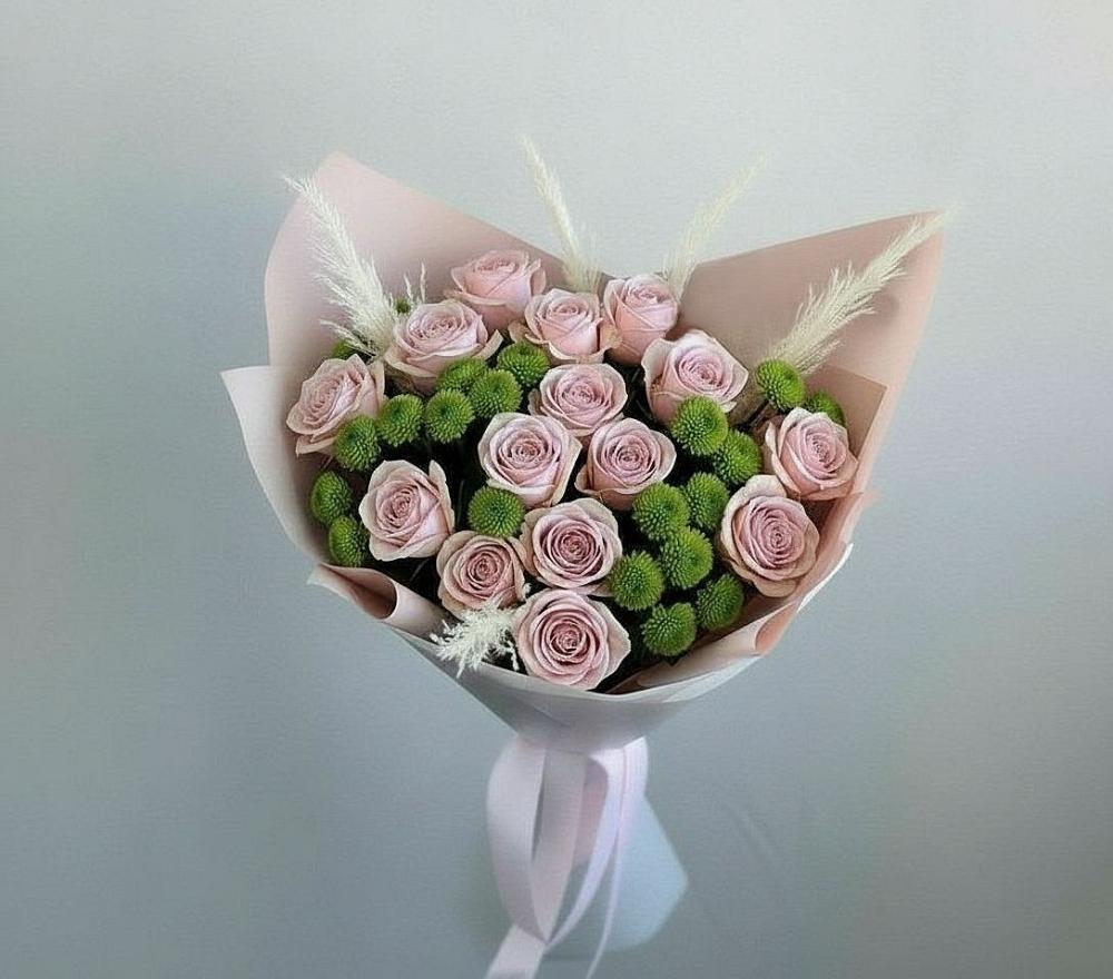 Букет цветов из: Розы и Хризантемы в Хрущево