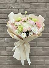 Букет цветов из:  Гвоздики, Розы, Лизиантусы и Хризантемы #REPLACE_PRED# Хрущево