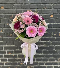 Букет цветов из:  Герберы и Хризантемы в Хрущево