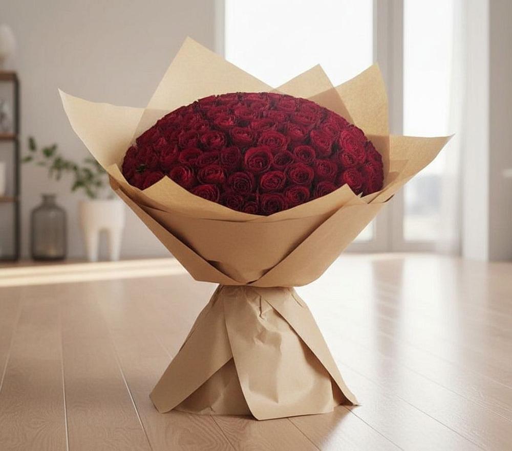 Букет 101 Красная роза в Хрущево