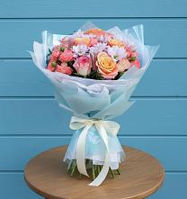 Букет цветов из:  Хризантемы и Розы в Хрущево