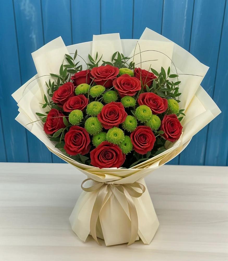 Букет цветов из: Розы и Хризантемы в Хрущево